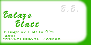 balazs blatt business card